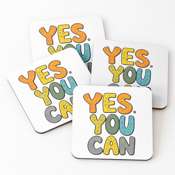 Item preview, Floral Motivation - Yes You Can Typography designed and sold by deepakrode7.