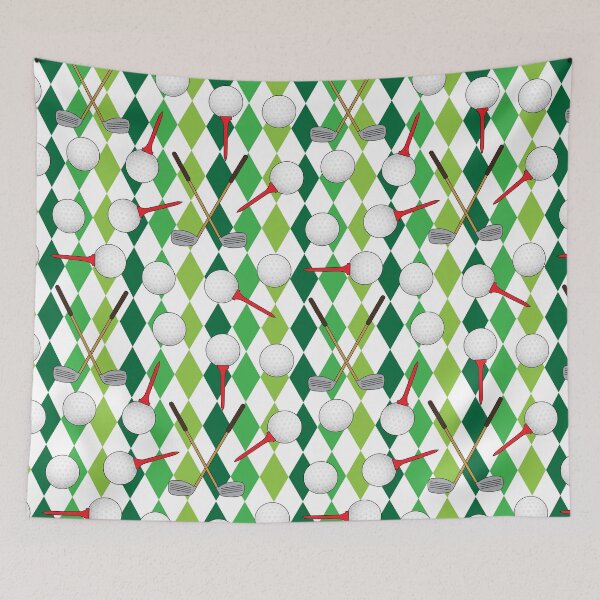 Item preview, Golf Player Argyle Pattern designed and sold by CreativeTwins.