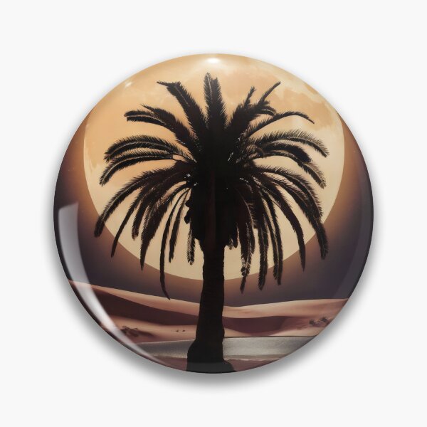Item preview, Palm tree at night. designed and sold by MyHappyArtShop.