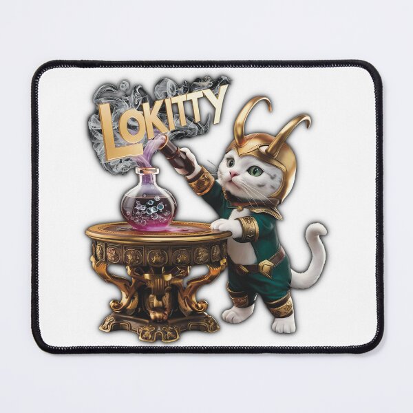 Item preview, I am LOKITTY of Asgard, I am burdened with glorious purpose. Chaos Cat God Kitten Superhero Feline Fan Art by Badass Bazaar designed and sold by BadassBazaar.