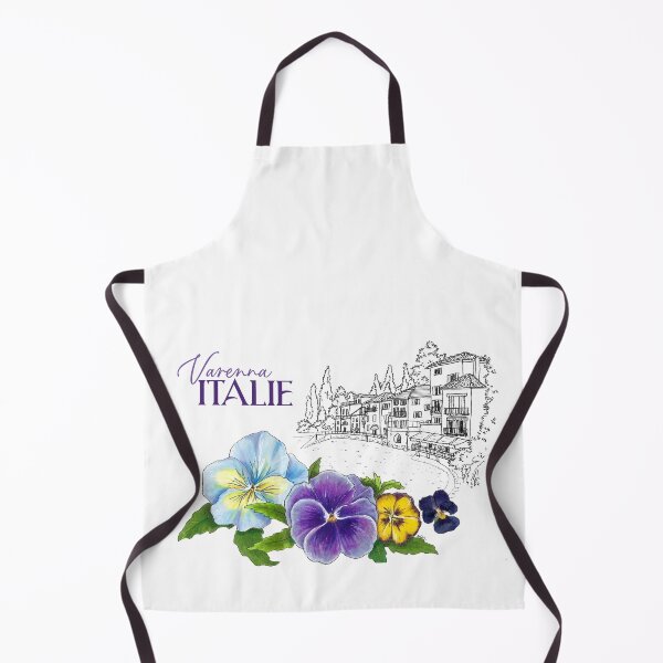 Item preview, Lake Como - Varenna - and the flowers (pansies) - Italy designed and sold by Marich-m.