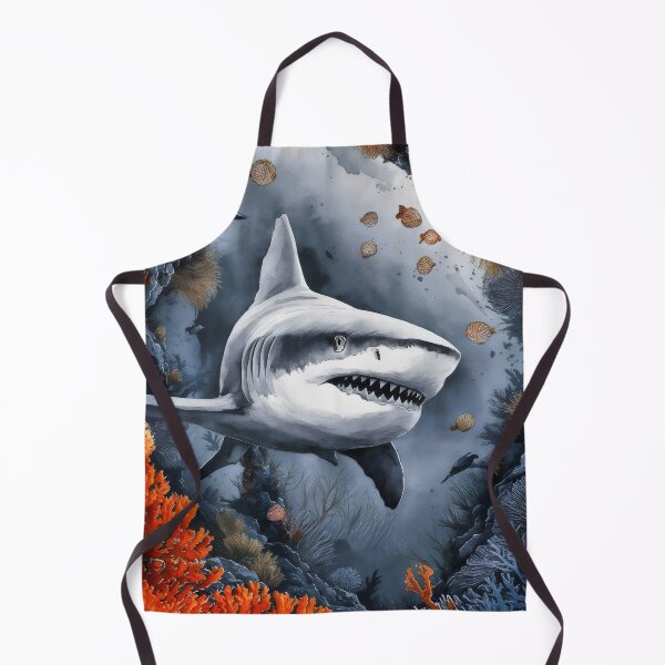 Item preview, Shark at your fingertips. designed and sold by MyHappyArtShop.