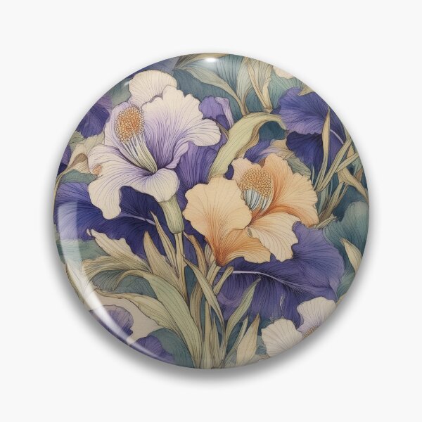 Item preview, Iris Floral Pattern designed and sold by 100Sunsets.