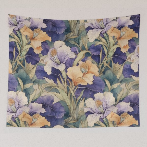 Item preview, Iris Floral Pattern designed and sold by 100Sunsets.