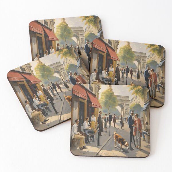 Item preview, Parisian Daily Life: Eiffel and Arc de Triomphé | Art By Carraann  designed and sold by CARRAANN.