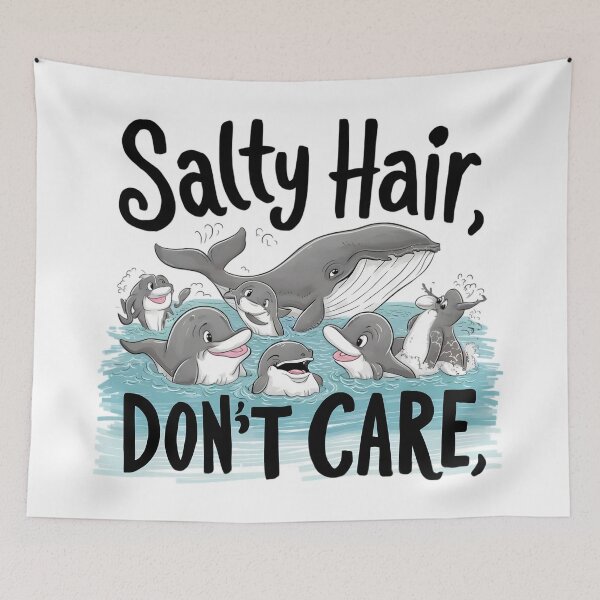 Item preview, salty hair, don't care   designed and sold by Ahlawlogo.