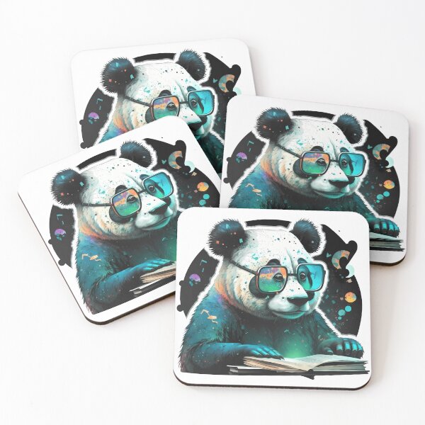 Item preview, Cool Panda Bear as a Bookworm designed and sold by MLArtifex.