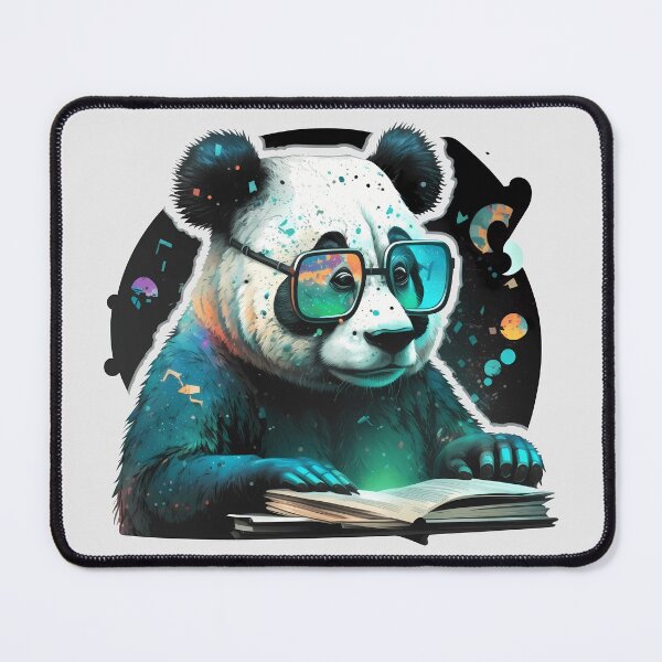 Item preview, Cool Panda Bear as a Bookworm designed and sold by MLArtifex.