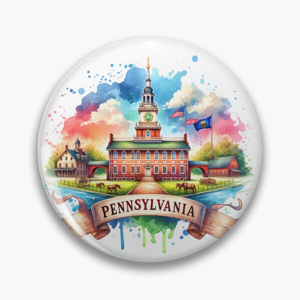 Item preview, ✨Retro US State Watercolor Maps – Pennsylvania - Unique Travel Art T-Shirts, Mugs, Stickers & More designed and sold by artedigital99.