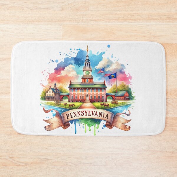 Item preview, ✨Retro US State Watercolor Maps – Pennsylvania - Unique Travel Art T-Shirts, Mugs, Stickers & More designed and sold by artedigital99.