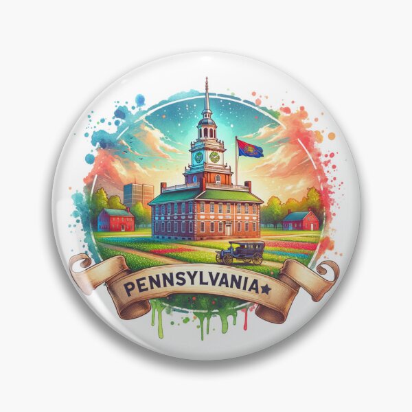 Item preview, ✨Retro US State Watercolor Maps – Pennsylvania - Unique Travel Art T-Shirts, Mugs, Stickers & More designed and sold by artedigital99.