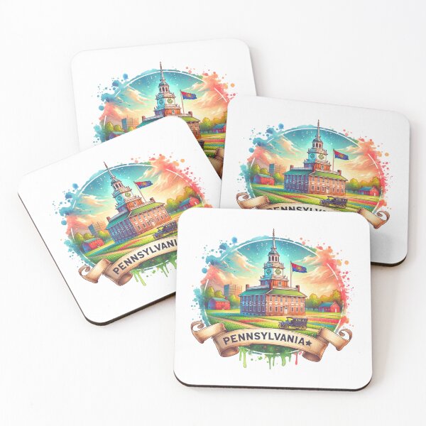 Item preview, ✨Retro US State Watercolor Maps – Pennsylvania - Unique Travel Art T-Shirts, Mugs, Stickers & More designed and sold by artedigital99.