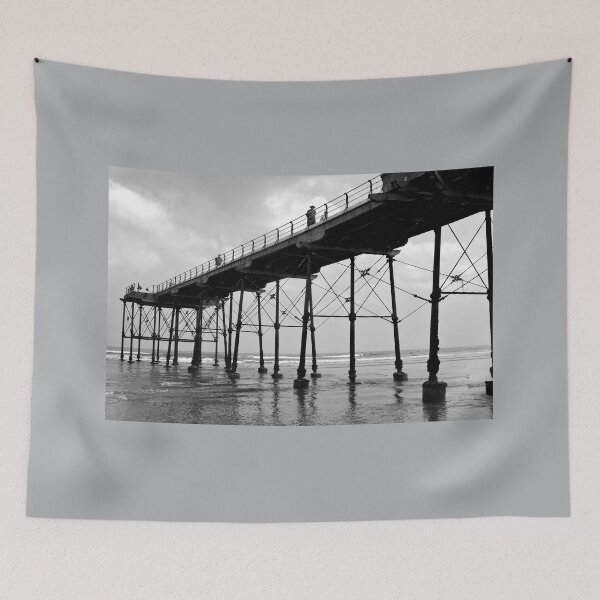 Item preview, Saltburn pier, monochrome designed and sold by paulboizot.
