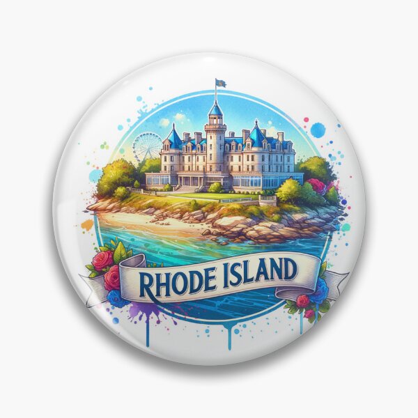 Item preview, ✨Retro US State Watercolor Maps – Rhode Island - Unique Travel Art T-Shirts, Mugs, Stickers & More designed and sold by artedigital99.