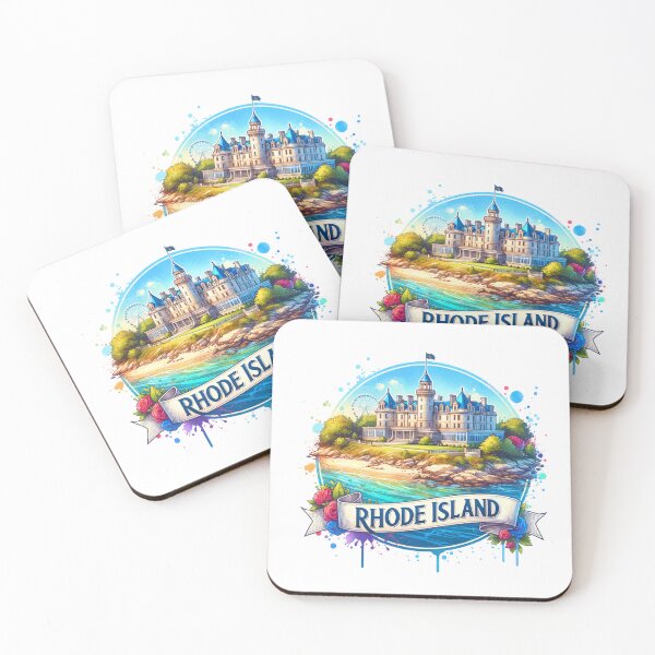 Item preview, ✨Retro US State Watercolor Maps – Rhode Island - Unique Travel Art T-Shirts, Mugs, Stickers & More designed and sold by artedigital99.