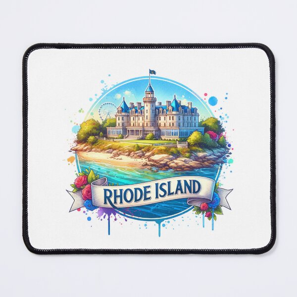 Item preview, ✨Retro US State Watercolor Maps – Rhode Island - Unique Travel Art T-Shirts, Mugs, Stickers & More designed and sold by artedigital99.