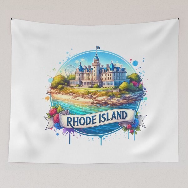 Artikelvorschau, ✨Retro-Aquarellkarten der US-Bundesstaaten – Rhode Island – Einzigartige Reisekunst-T-Shirts, Tassen, Aufkleber und mehr entworfen und verkauft von artedigital99.