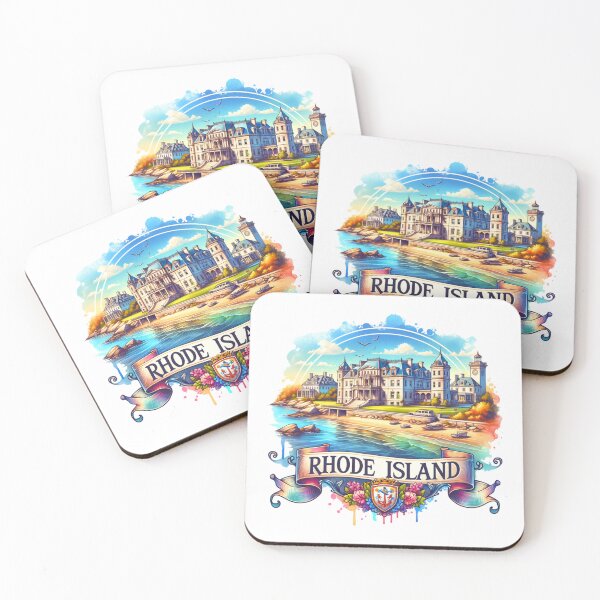 Item preview, ✨Retro US State Watercolor Maps – Rhode Island - Unique Travel Art T-Shirts, Mugs, Stickers & More designed and sold by artedigital99.