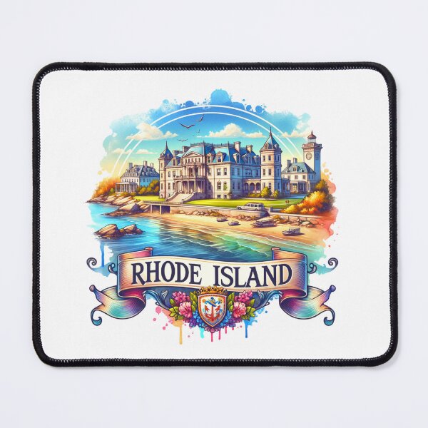 Item preview, ✨Retro US State Watercolor Maps – Rhode Island - Unique Travel Art T-Shirts, Mugs, Stickers & More designed and sold by artedigital99.