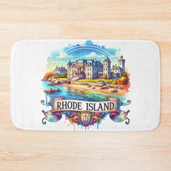 Item preview, ✨Retro US State Watercolor Maps – Rhode Island - Unique Travel Art T-Shirts, Mugs, Stickers & More designed and sold by artedigital99.