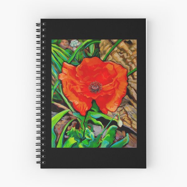 Item preview, Red Poppy Acrylic Painting designed and sold by CozyPixelFluff.