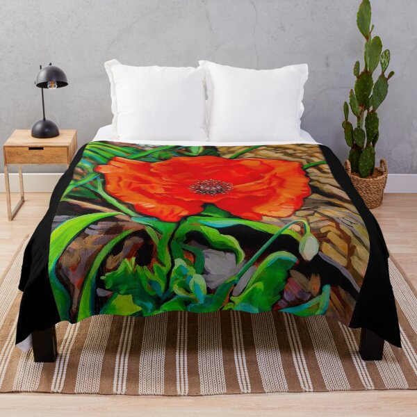 Item preview, Red Poppy Acrylic Painting designed and sold by CozyPixelFluff.