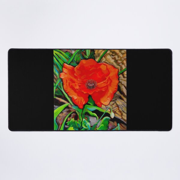 Item preview, Red Poppy Acrylic Painting designed and sold by CozyPixelFluff.