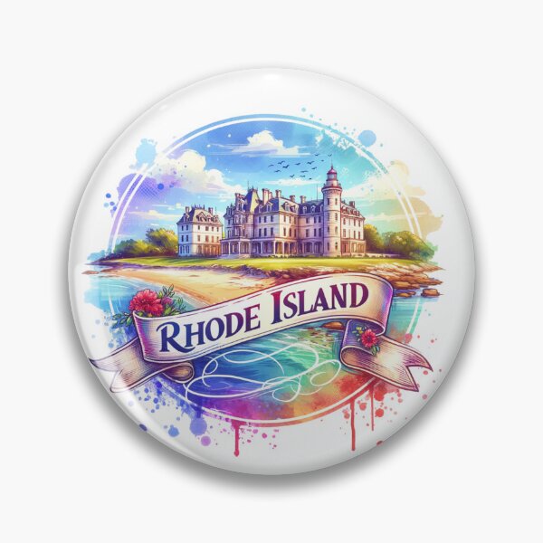 Item preview, ✨Retro US State Watercolor Maps – Rhode Island - Unique Travel Art T-Shirts, Mugs, Stickers & More designed and sold by artedigital99.