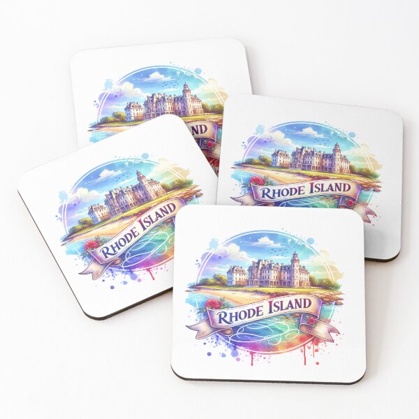Item preview, ✨Retro US State Watercolor Maps – Rhode Island - Unique Travel Art T-Shirts, Mugs, Stickers & More designed and sold by artedigital99.