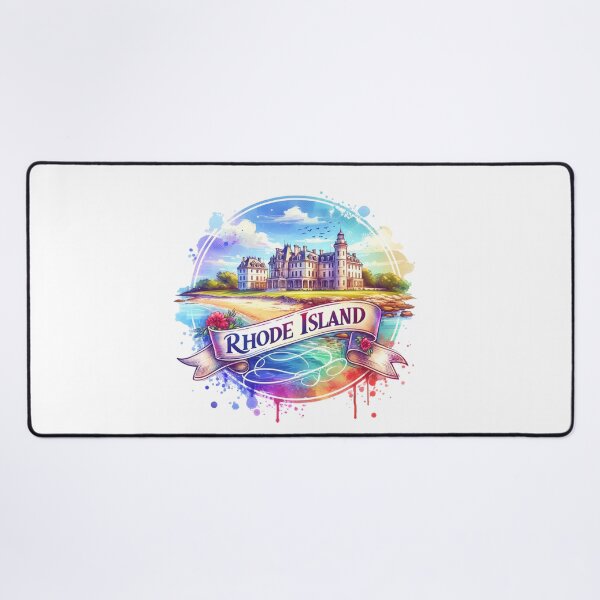 Item preview, ✨Retro US State Watercolor Maps – Rhode Island - Unique Travel Art T-Shirts, Mugs, Stickers & More designed and sold by artedigital99.
