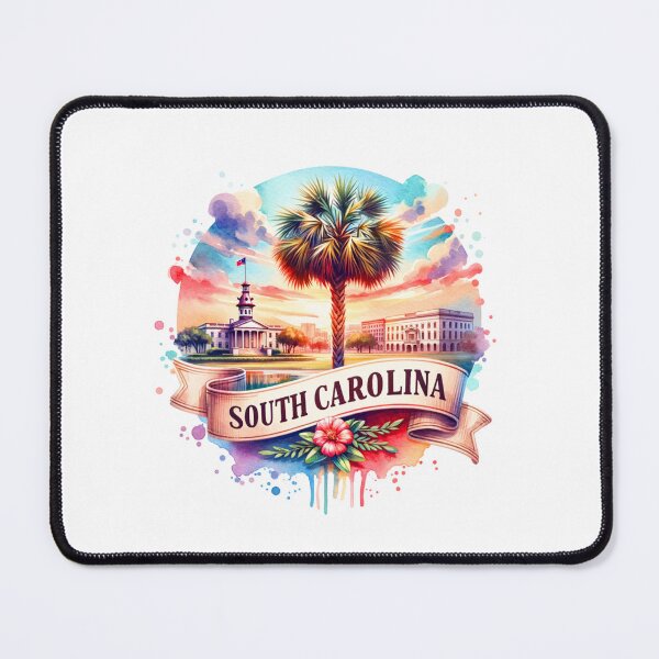Item preview, ✨Retro US State Watercolor Maps – South Carolina - Unique Travel Art T-Shirts, Mugs, Stickers & More designed and sold by artedigital99.