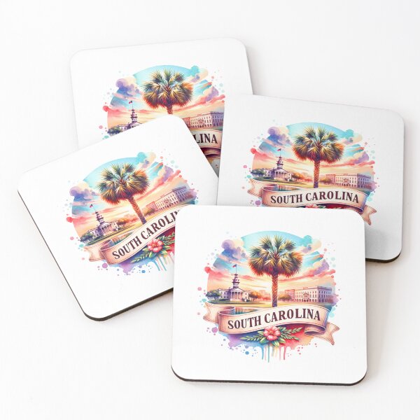 Item preview, ✨Retro US State Watercolor Maps – South Carolina - Unique Travel Art T-Shirts, Mugs, Stickers & More designed and sold by artedigital99.