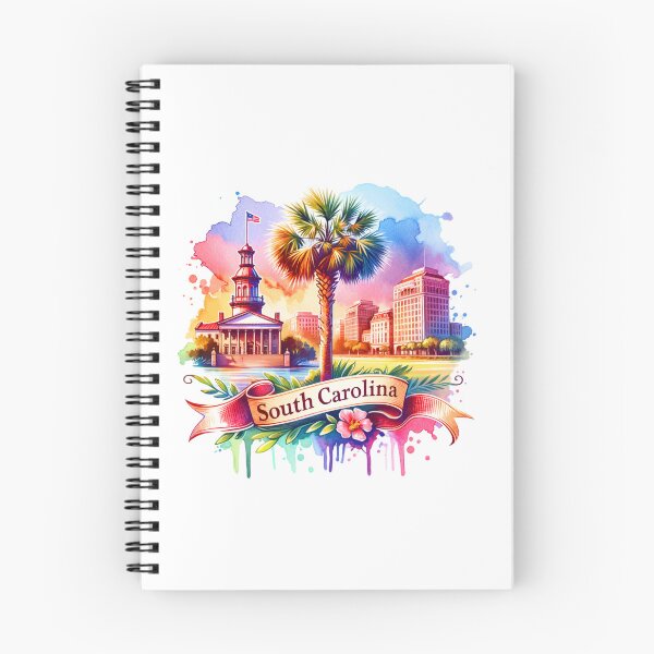 Artikelvorschau, ✨Retro-Aquarellkarten der US-Bundesstaaten – South Carolina – Einzigartige Reisekunst-T-Shirts, Tassen, Aufkleber und mehr entworfen und verkauft von artedigital99.