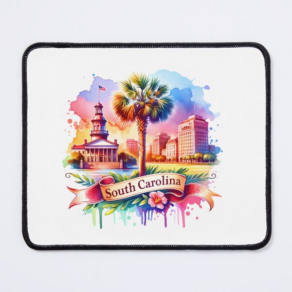 Item preview, ✨Retro US State Watercolor Maps – South Carolina - Unique Travel Art T-Shirts, Mugs, Stickers & More designed and sold by artedigital99.