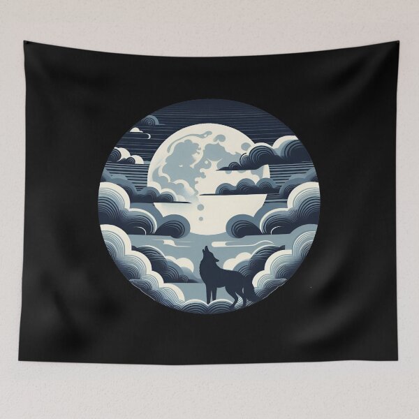 Item preview, The Full Moon Wolf designed and sold by DesignTreasure.