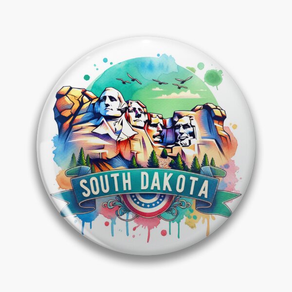 Item preview, ✨Retro US State Watercolor Maps – South Dakota - Unique Travel Art T-Shirts, Mugs, Stickers & More designed and sold by artedigital99.