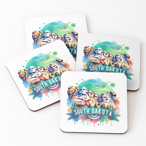 Item preview, ✨Retro US State Watercolor Maps – South Dakota - Unique Travel Art T-Shirts, Mugs, Stickers & More designed and sold by artedigital99.