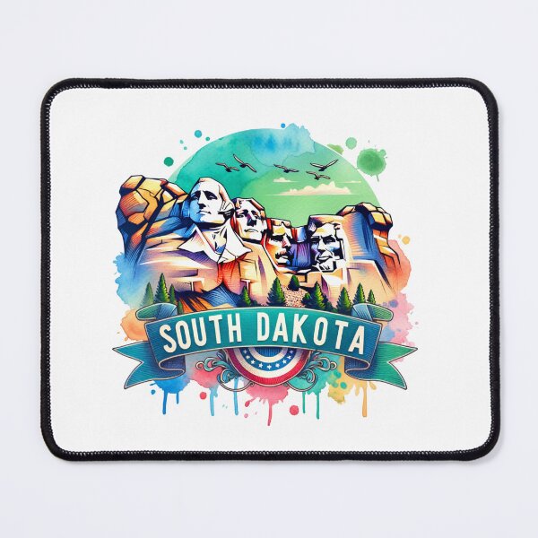 Item preview, ✨Retro US State Watercolor Maps – South Dakota - Unique Travel Art T-Shirts, Mugs, Stickers & More designed and sold by artedigital99.