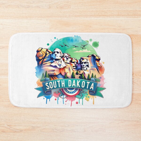 Item preview, ✨Retro US State Watercolor Maps – South Dakota - Unique Travel Art T-Shirts, Mugs, Stickers & More designed and sold by artedigital99.