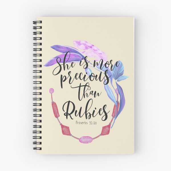 Item preview, She Is More Precious Than Rubies Proverbs 31:10  designed and sold by amazingjoy.