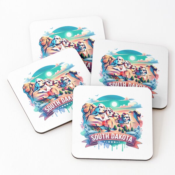Item preview, ✨Retro US State Watercolor Maps – South Dakota - Unique Travel Art T-Shirts, Mugs, Stickers & More designed and sold by artedigital99.