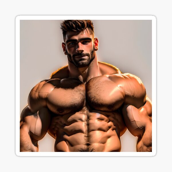 Aperçu de l'œuvre Portrait du torse - Muscles et cheveux créée et vendue par ChanningsPinups.