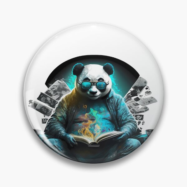 Item preview, Cool Panda Bear as a Bookworm designed and sold by MLArtifex.
