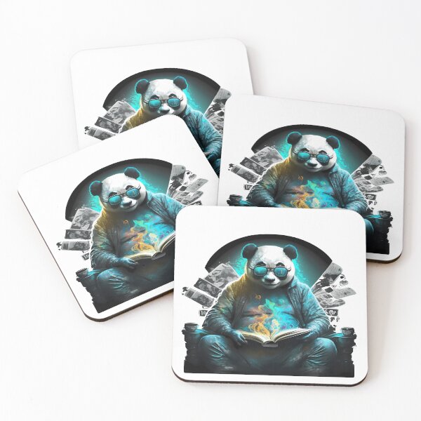 Item preview, Cool Panda Bear as a Bookworm designed and sold by MLArtifex.