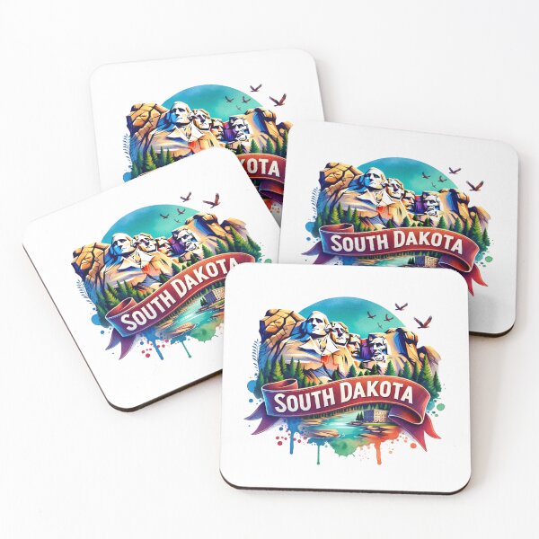 Item preview, ✨Retro US State Watercolor Maps – South Dakota - Unique Travel Art T-Shirts, Mugs, Stickers & More designed and sold by artedigital99.