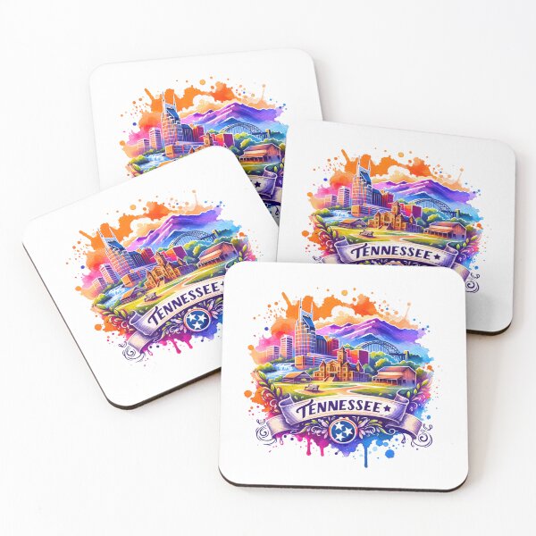 Item preview, ✨Retro US State Watercolor Maps – Tennessee - Unique Travel Art T-Shirts, Mugs, Stickers & More designed and sold by artedigital99.