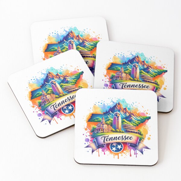 Item preview, ✨Retro US State Watercolor Maps - Teennessee - Unique Travel Art T-Shirts, Mugs, Stickers & More designed and sold by artedigital99.
