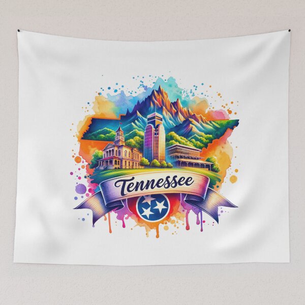 Item preview, ✨Retro US State Watercolor Maps - Teennessee - Unique Travel Art T-Shirts, Mugs, Stickers & More designed and sold by artedigital99.
