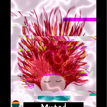 Artwork thumbnail, Muted: I'll talk to you later - hand painted oil pastel altered digitally by Queerky Artist