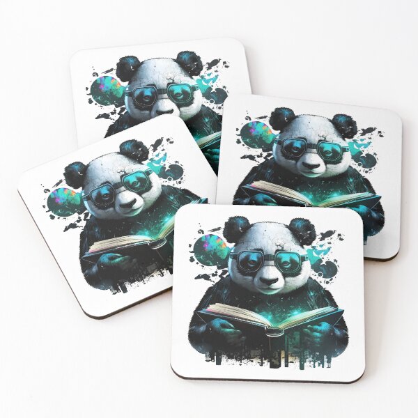 Item preview, Cool Panda Bear as a Bookworm designed and sold by MLArtifex.